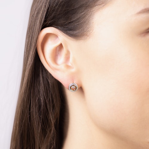 Kolczyki Savicki: dwukolorowe złoto , diamenty